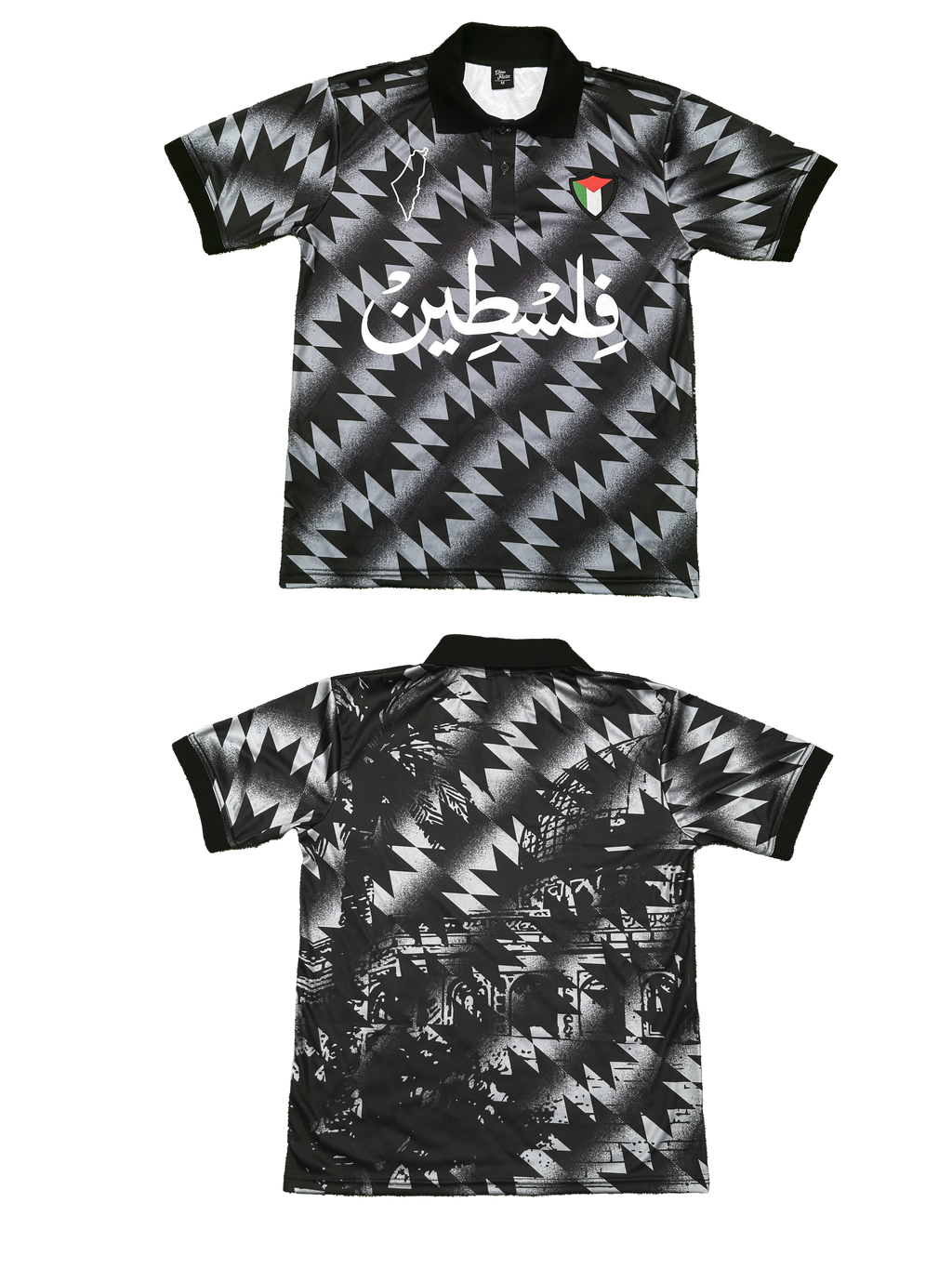 PALESTINE FOOTBALL JERSEY (BLACK)