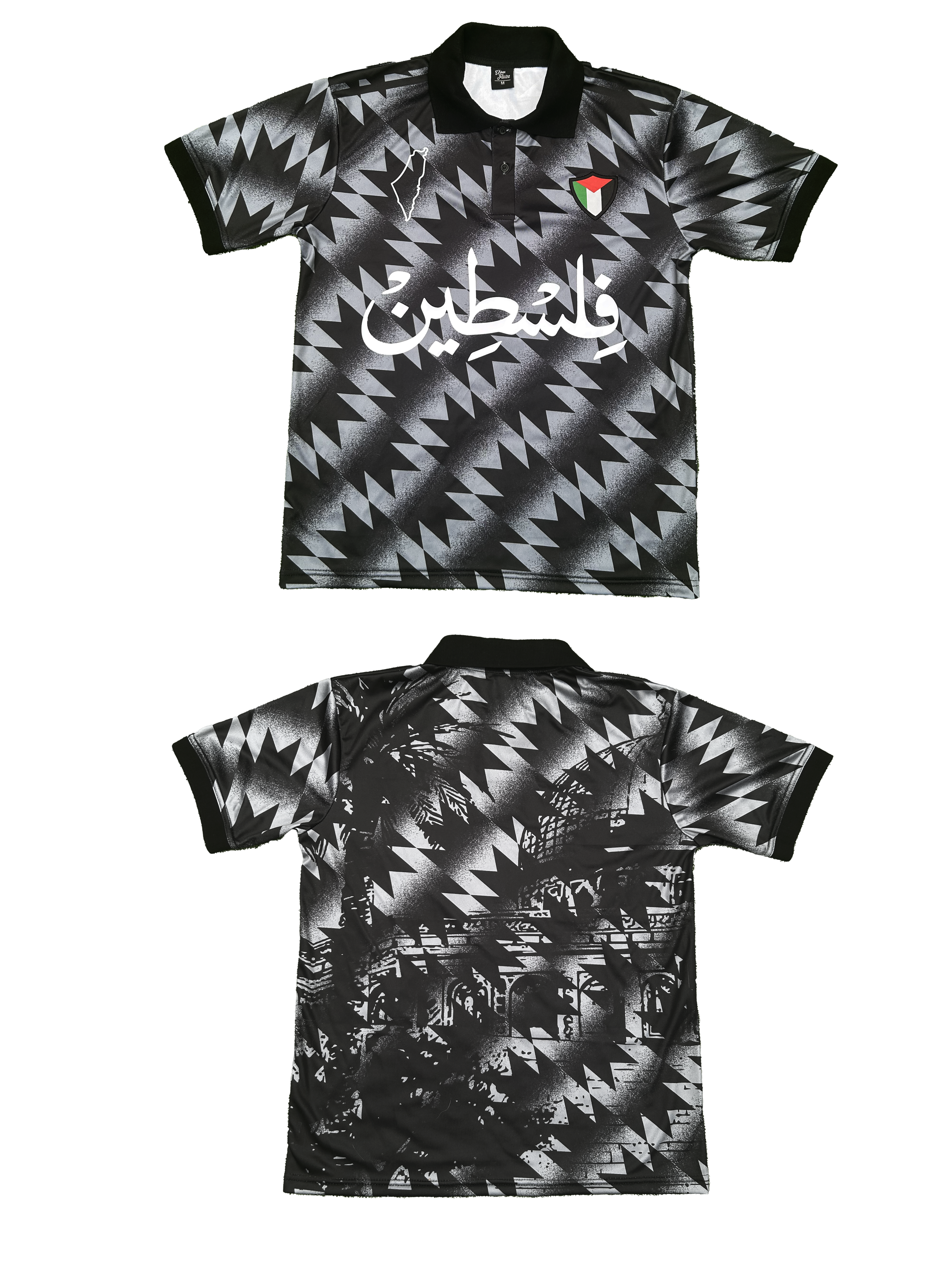 PALESTINE FOOTBALL JERSEY (BLACK)